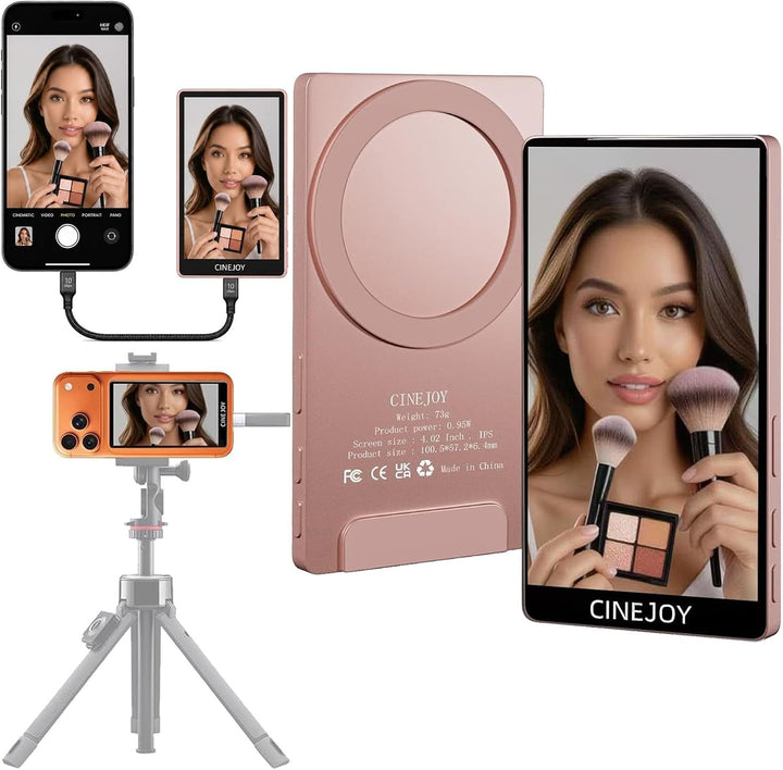EACHSHOT CineJoy M2 Vlog Selfie Monitor Bildschirm für iPhone 15 und neuere Modelle, 4K 120fps Magne