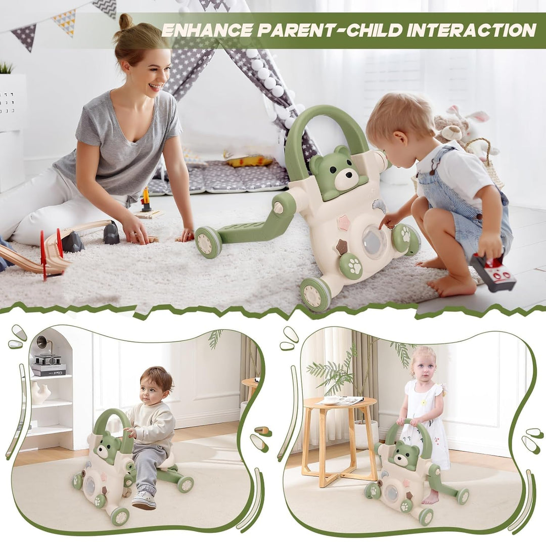Baby Lauflernwagen 3 in1,mit Lichtern, Musik und Spielzeug,Regulierbarer Geschwindigkeit Baby Walker