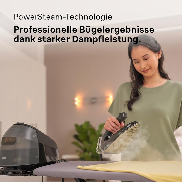 Braun Dampfbügeleisen CareStyle 5 IS5249BK mit FreeGlide 3D, 150 g/min Dampfleistung, schnelle Aufhe
