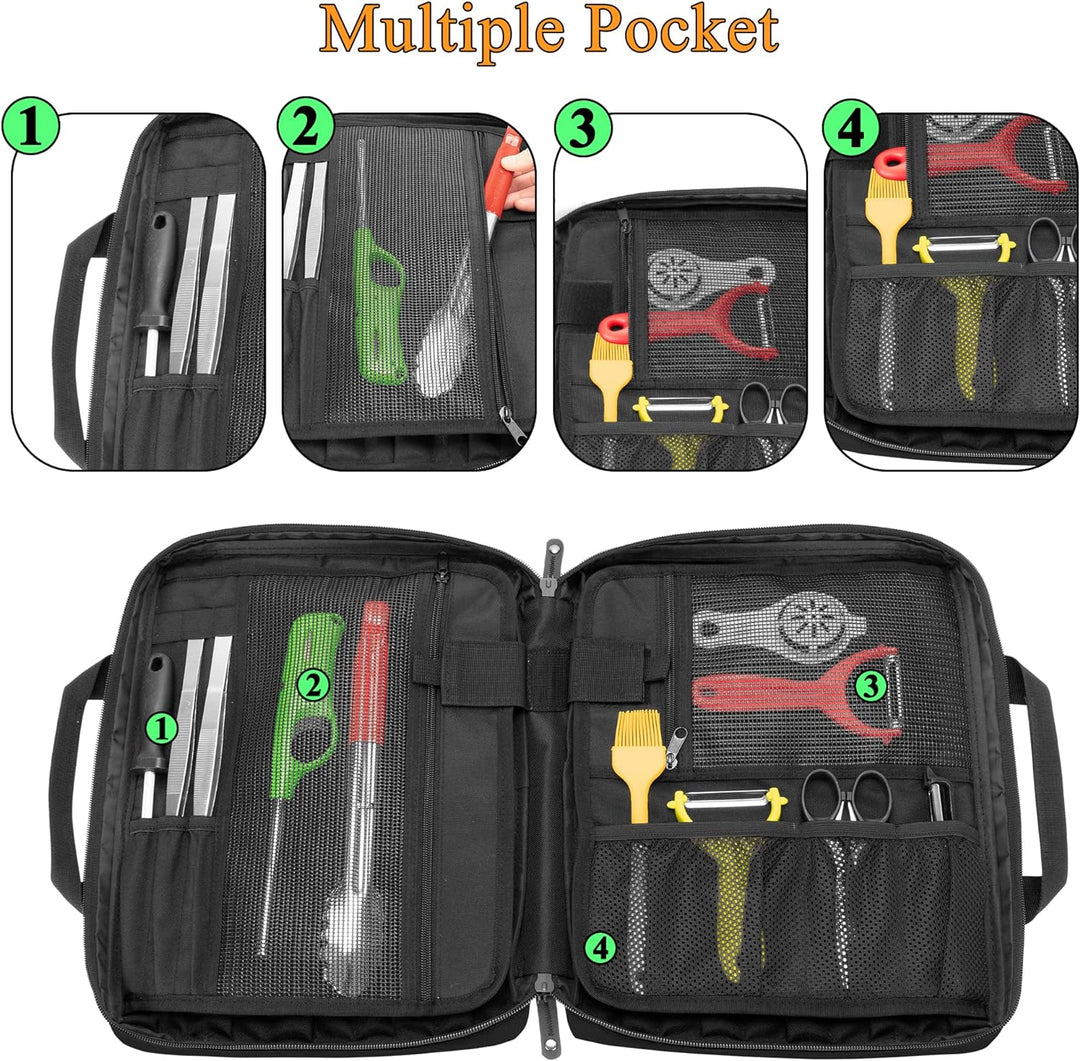 samdew Reise Koch Messer Tasche, Professioneller Messer Aufbewahrungs Tasche für Köche mit 20 Slots