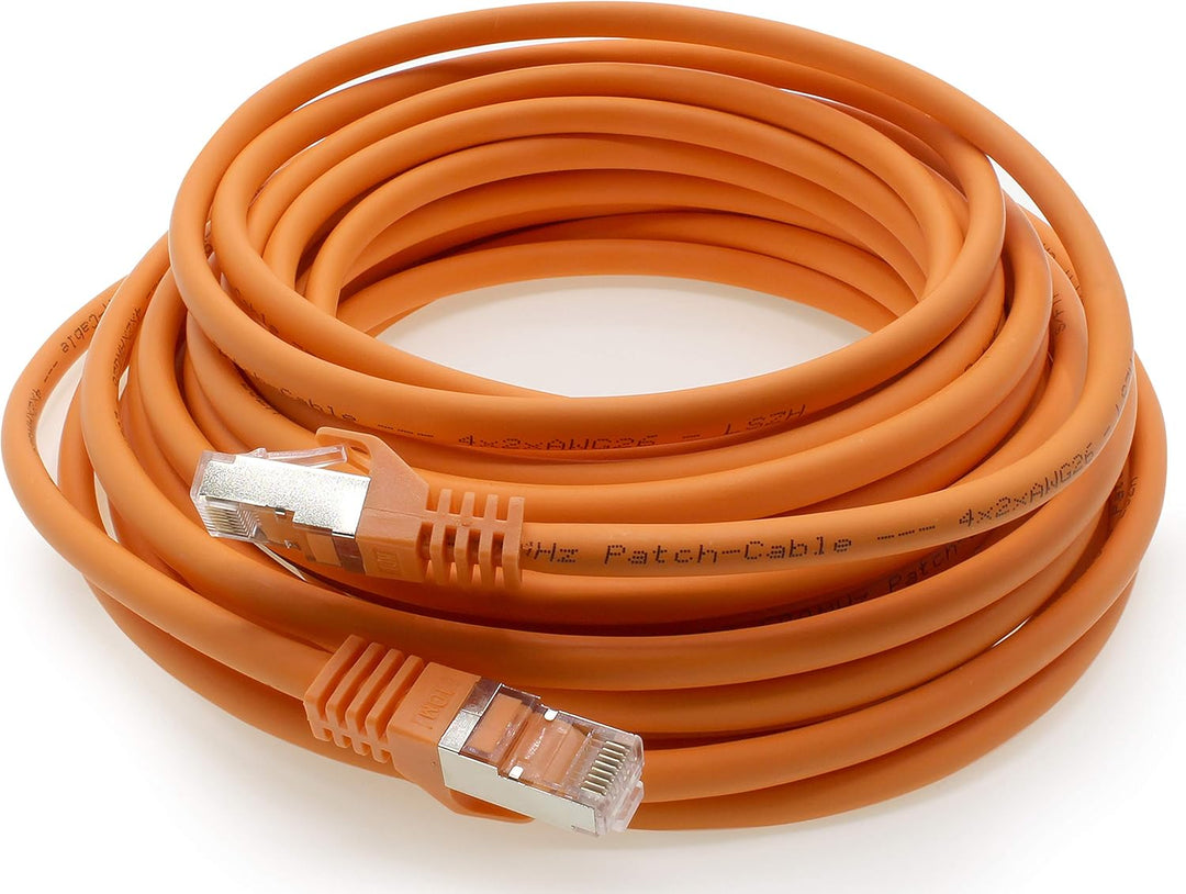 5,0m - orange - 10 Stück CAT.7 Computer Ethernet Kabel Netzwerkkabel (Rohkabel) Patchkabel S-FTP LSZ