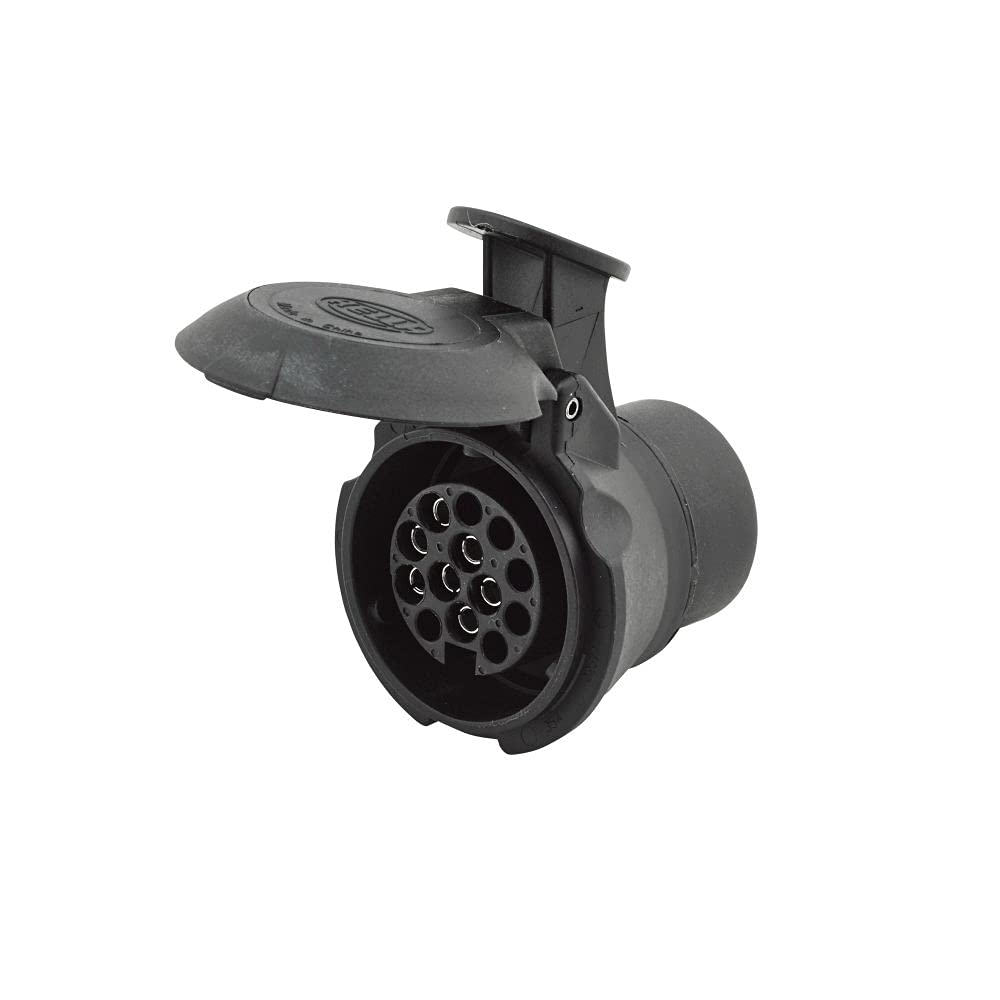 HELLA 8JA 008 969-011 Adapter, Steckdose - 12V - von 7-polig auf 13-polig - Länge: 57mm 7-pol Steckd