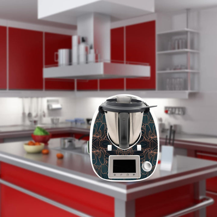 Deko Schutz Aufkleber kompatibel mit Küchenmaschine Thermomix TM5 Design Sticker Klebefolie Zubehör