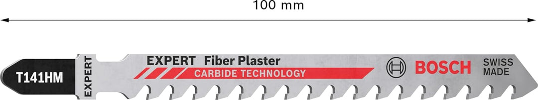 Bosch Accessories 3x Expert ‘Fiber Plaster’ T 141 HM Stichsägeblatt (für Faserzementplatten, Gipskar