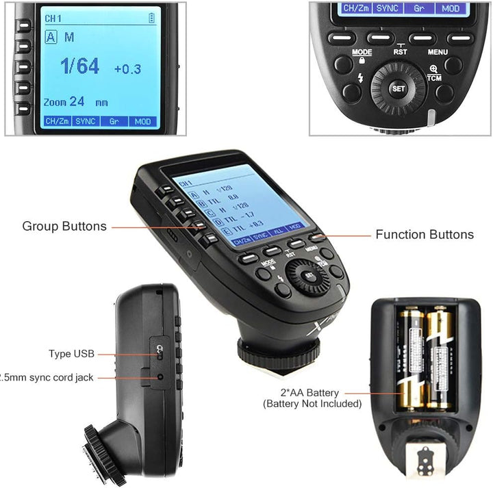 GODOX XPro-C TTL Blitzauslöser 1/8000s HSS Auslöser für Canon EOS Kameras Godox V1 V860II TT685 TT60