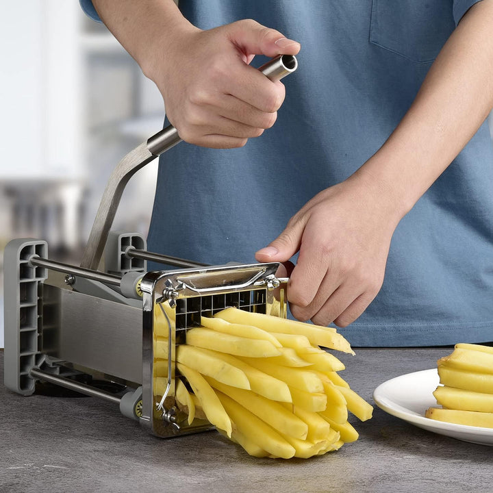 Pommes Frites Schneider, Sopito Pommesschneider Edelstahl Professioneller French Fries Cutter mit 12