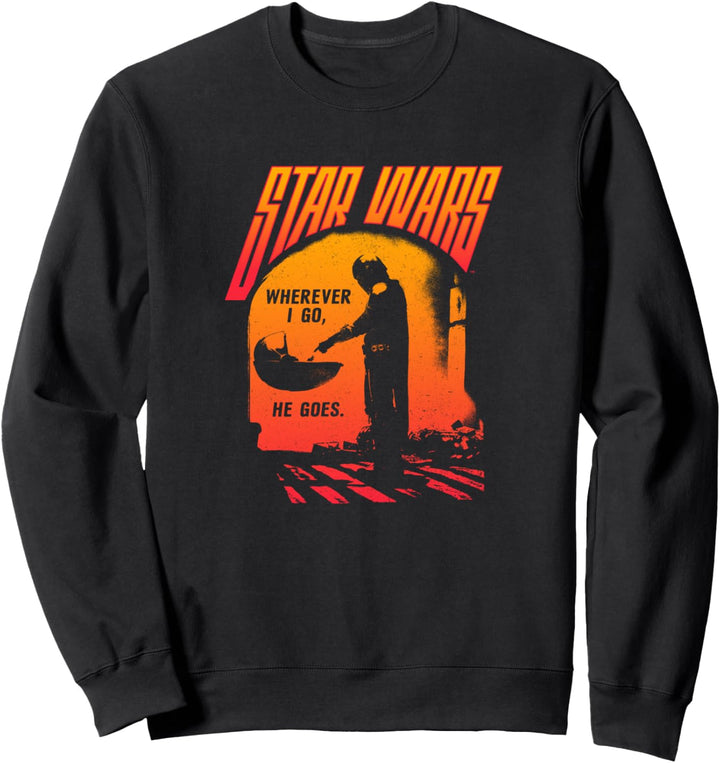 Star Wars: The Mandalorian Mando Grogu Wherever I Go Sweatshirt
