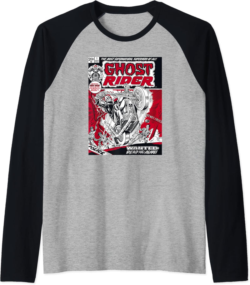 Marvel Ghost Rider Comic Book Cover Print Raglan