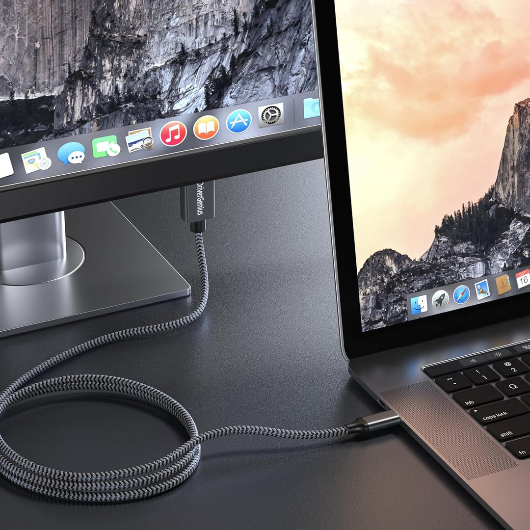 DriverGenius 8K USB-C auf DisplayPort Kabel 1.8 M - USB Typ-C zu DP 1.4 Monitor Video Konverter [8K@
