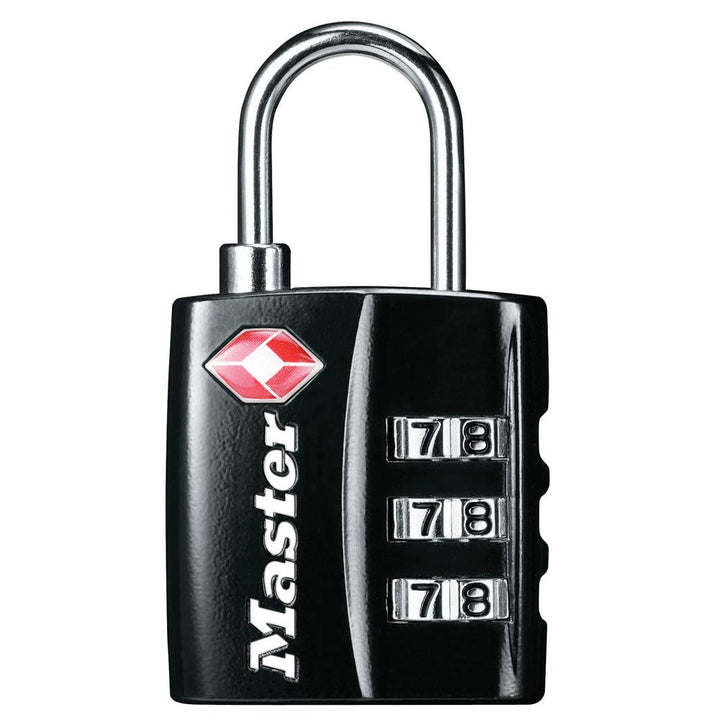 Master Lock 4680DBLK TSA Accepted Luggage Lock, Black, Pack of 1 1-Pack, 1-Pack