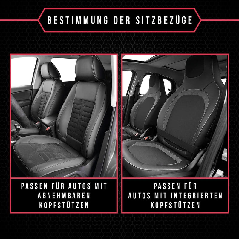 Saferide 2er Set Sitzauflage Auto Autositzmatte Autositzbezüge Universal Sitzschutz PKW | Sitzbezüge