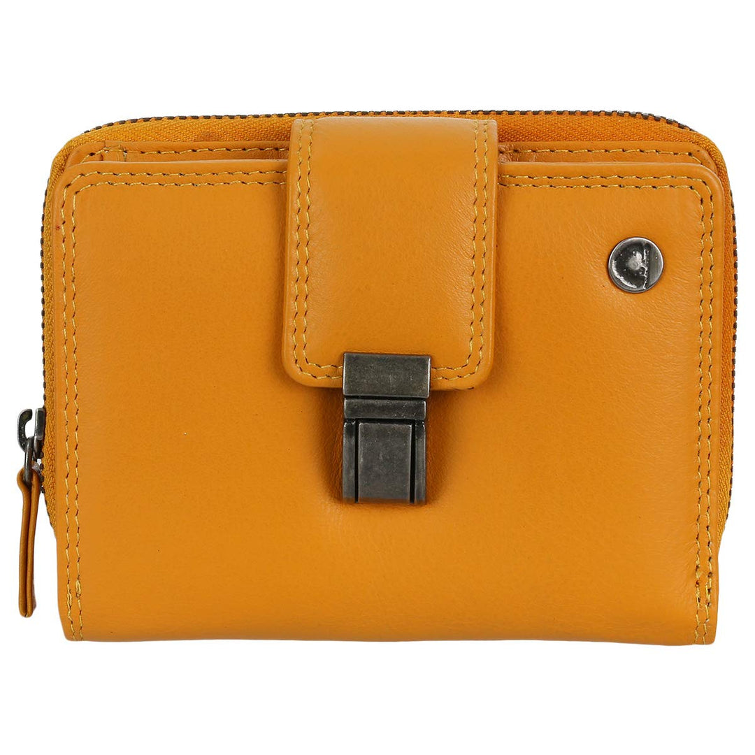 Greenburry Spongy Geldbörse Leder 9,5 cm Yellow, Yellow