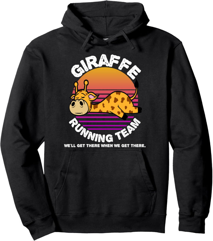 Funny Giraffe Running Team Sweater Kids Men Women Gift Pullover Hoodie