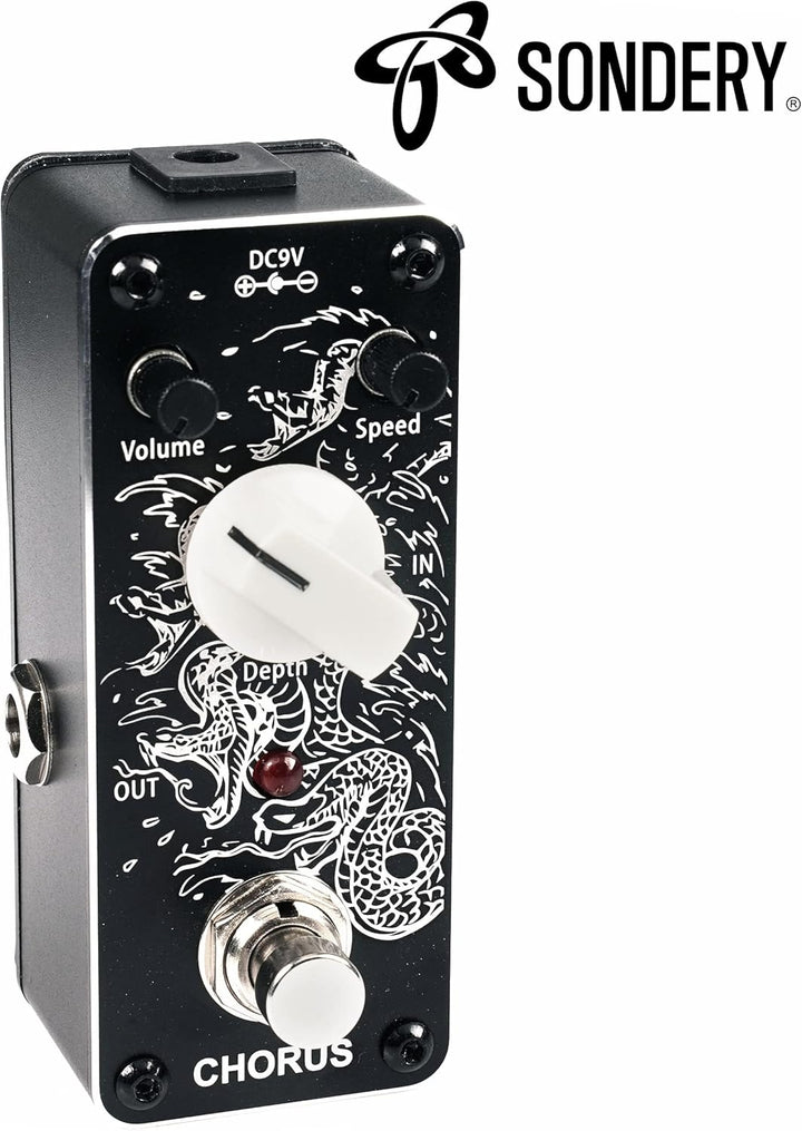Sondery Chorus Pedal für Gitarren Mini Analog Chorus Effektpedal True Bypass Art Series