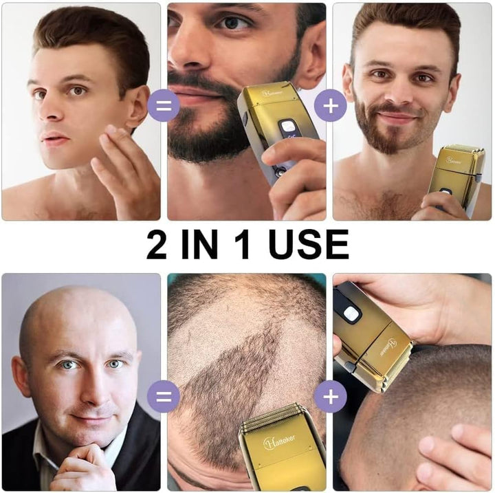 Hatteker Triple Blades Folienrasierer Elektrorasierer Rasierer für Männer Close Glatze Barber Shaver