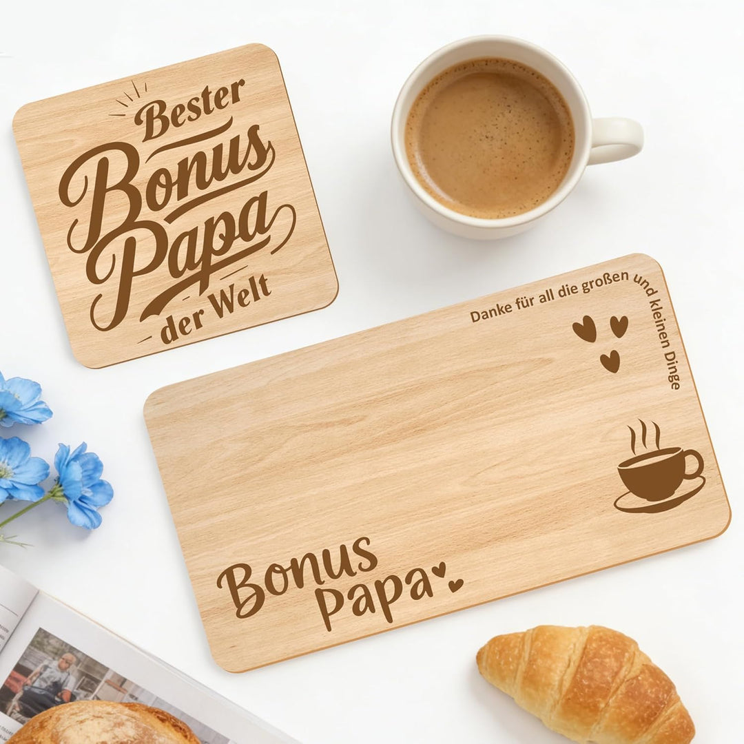 Geschenke für den Stiefvater – zum Vatertag und zum Geburtstag Bonus Papa, Bonus Papa