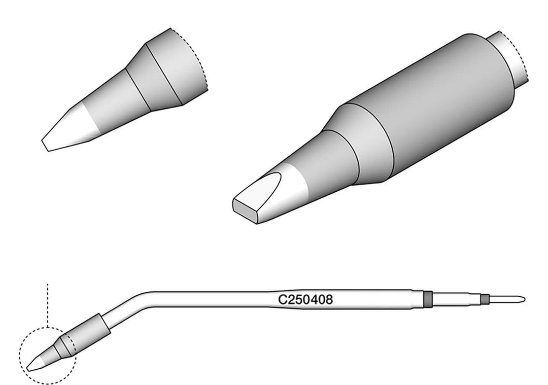 JBC C250408 Lötspitze für AL-2A, meissel