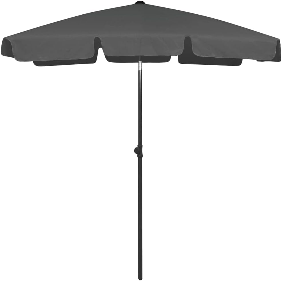 WIFESE Strandschirm Strand Sonnenschirm Gartenschirm Marktschirm UV Beständig Kippbar Höhenverstellb