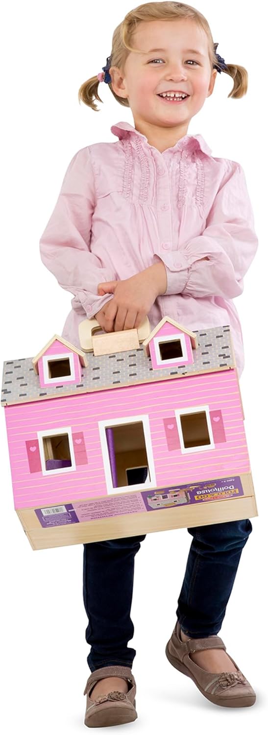 Melissa &amp; Doug Puppenhaus zum Falten und Mitnehmen | Puppenhäuser und Puppen | Spielsets | 3+ | Gesc