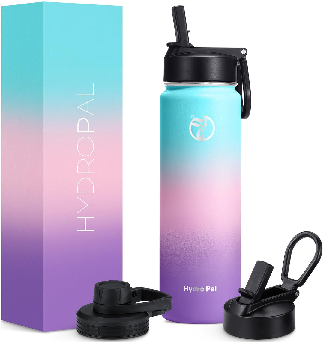 HydroPal Edelstahl Trinkflasche - 750ml, 1L, 1,2L,1.9L BPA-Frei, Kohlensäure geeignet, Isolierte The