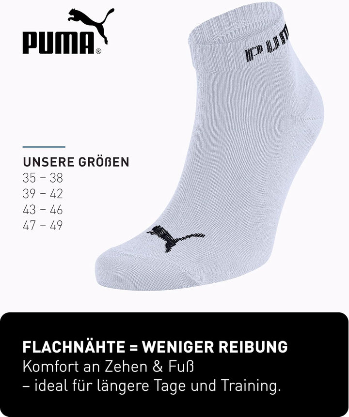 PUMA Quartersocken 18 Paar Pack Statement Edition - Damen und Herren, Navigate Peacoat