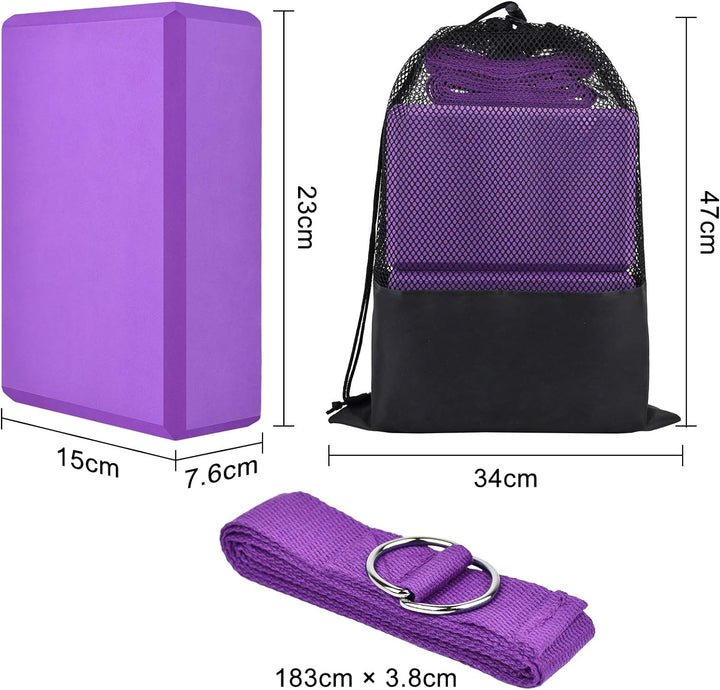 Yoga Klotz Klötze Blöcke 2er Set Yoga Block und Gurt Yoga-blocks Joga Klotz 2er Yoga Brick Gross Jog