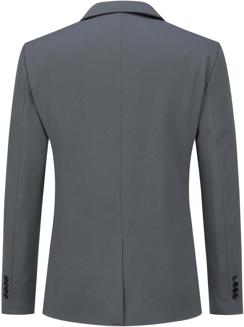 Allthemen Herren Anzug Stretch 2 Teilig Herrenanzug Slim Fit Business Hochzeitsanzug 1 Knopf für Män