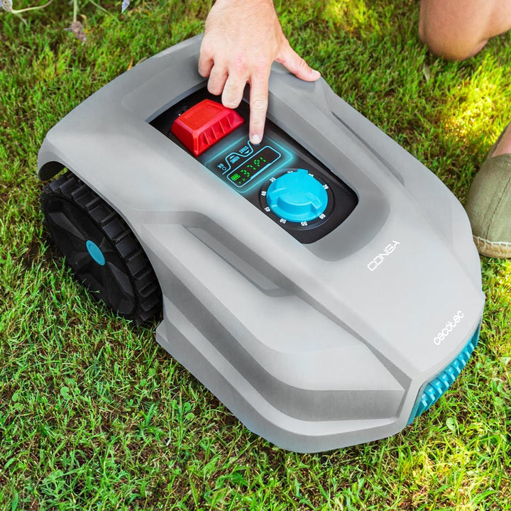 Cecotec Rasenmähroboter mit App Conga Grasshopper 800 Connected. Digitaler Brushless Motor, Flächen