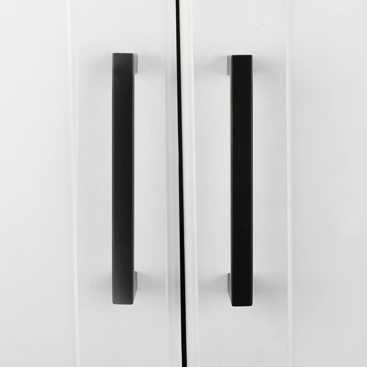 15 Stück Schwarz Möbelgriff Edelstahl Stangengriff Relinggriffe LSJ12BK224 Bohrlochabstand 224mm Küc
