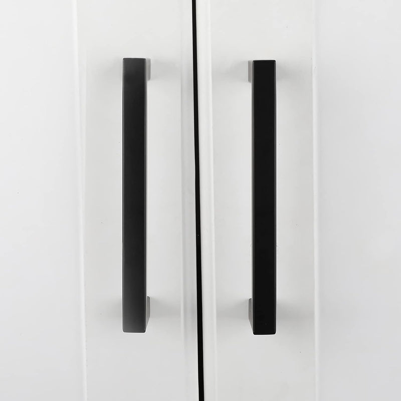 15 Stück Schwarz Möbelgriff Edelstahl Stangengriff Relinggriffe LSJ12BK224 Bohrlochabstand 224mm Küc