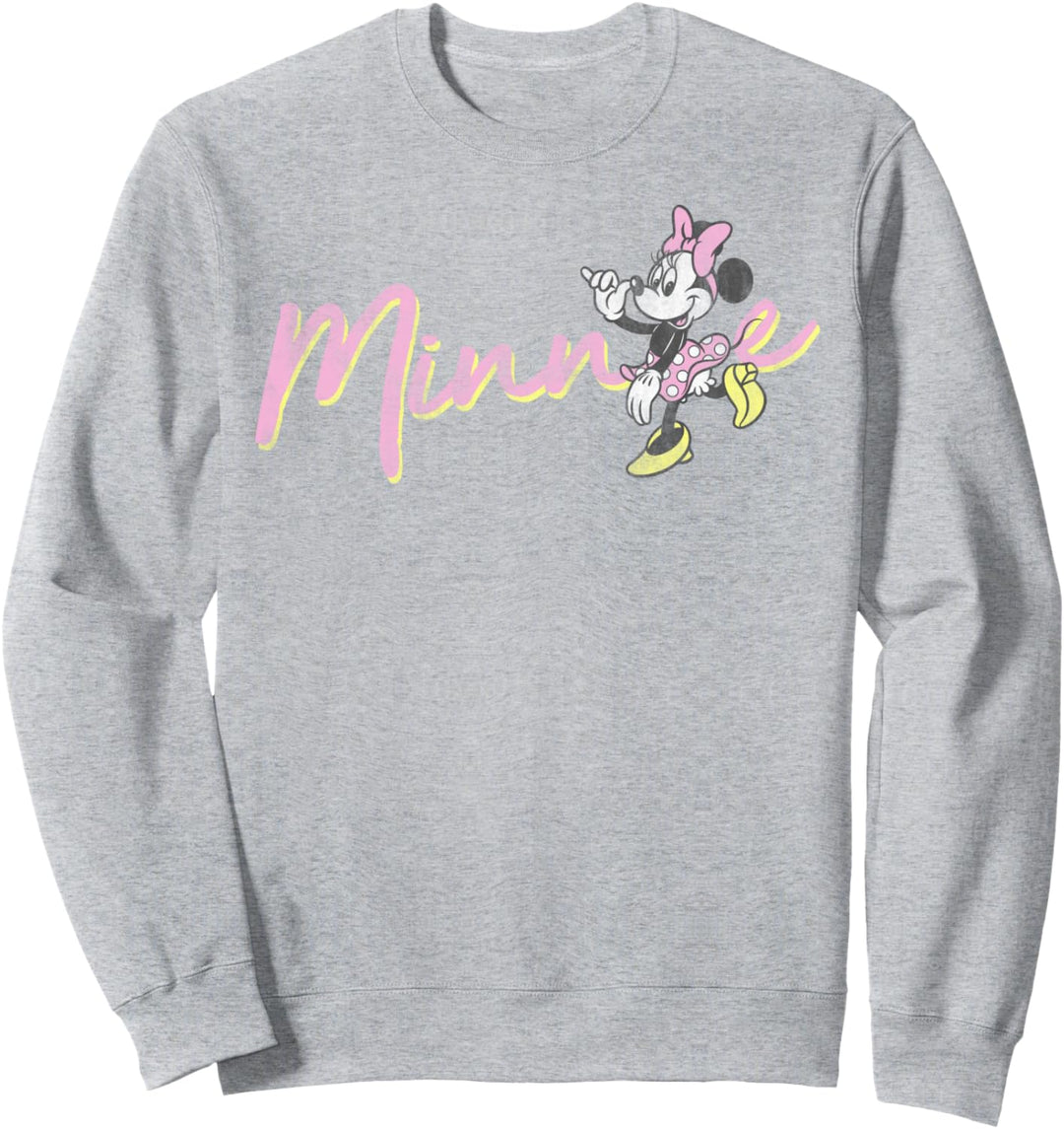 Disney Mickey And Friends Minnie Script Portrait Sweatshirt