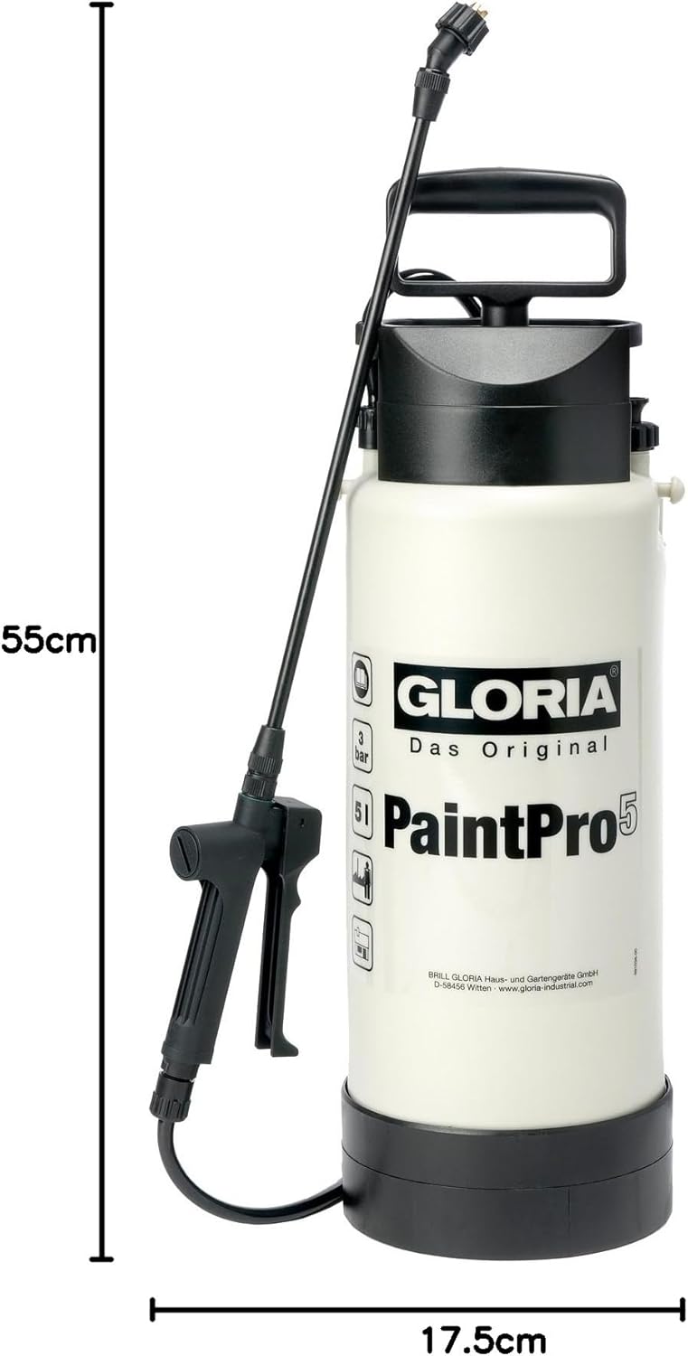 GLORIA Spezial-Drucksprüher PaintPro 5 | 5 L Profi-Farbsprüher/Ölsprüher | auch für Lasuren, Lacke |