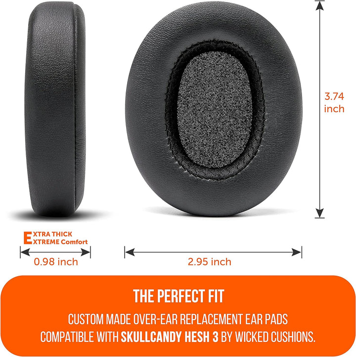 WC Wicked Cushions Extra Thick Earpads für Skullcandy Crusher/Evo/Hesh 3 Kopfhörer & mehr | Verbesse