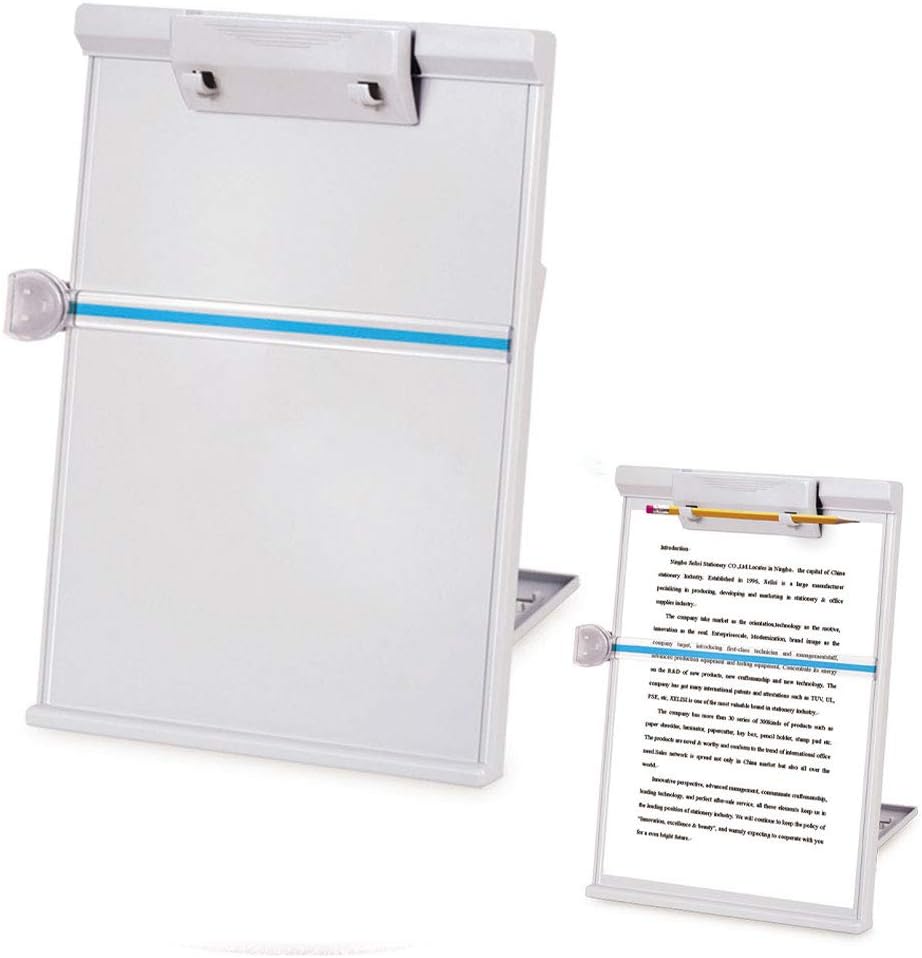 Desktop Kopierhalter Einstellbar Faltbar A4 Dokument Copyholder mit Linienführung Buchständer Studen
