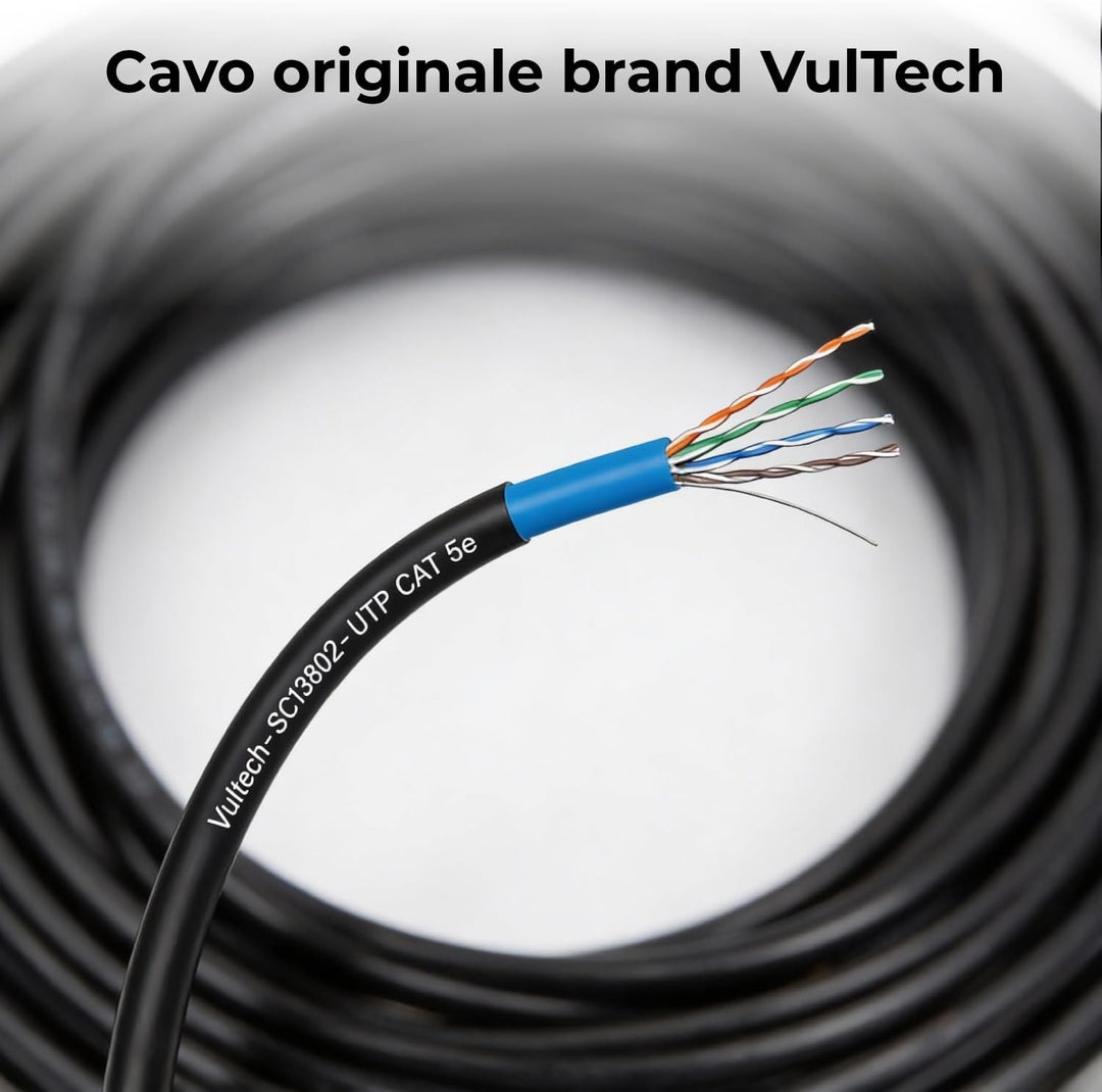 VulTech SC13802-305 Spule Lan Cat 5e UTP 305 Meter 24AWG für den Aussenbereich Doppelmantel PE+LSZH