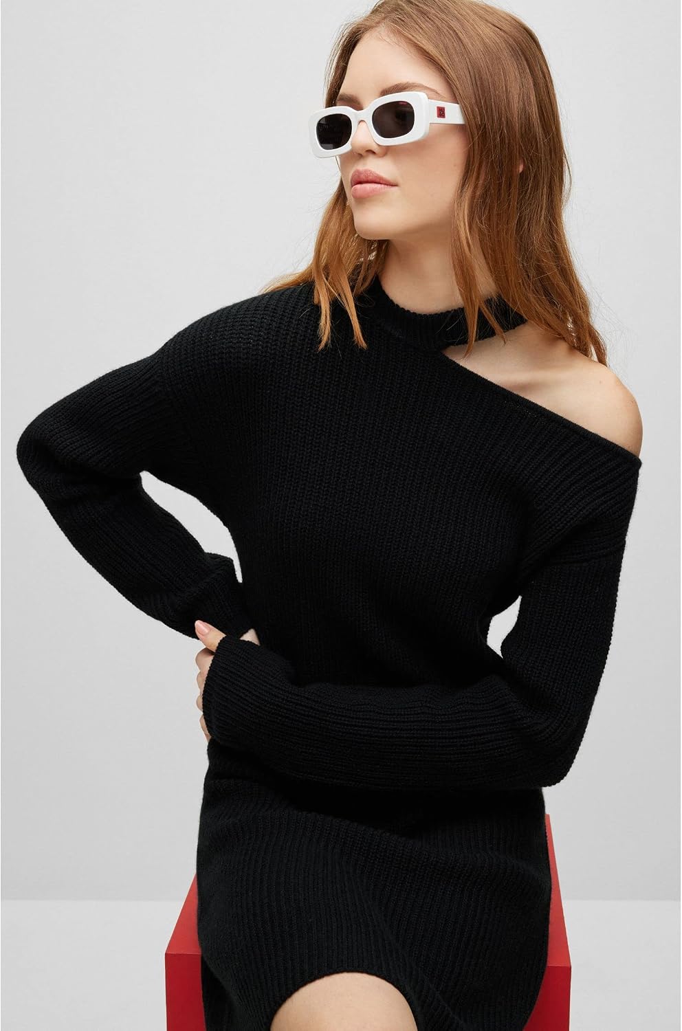 HUGO Damen Sondellia Dress M Black1, M Black1