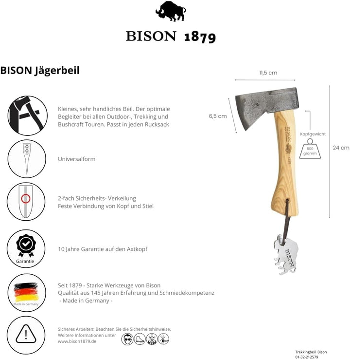 Bison Trekkingbeil//1879, Natur, Beil Single, Single