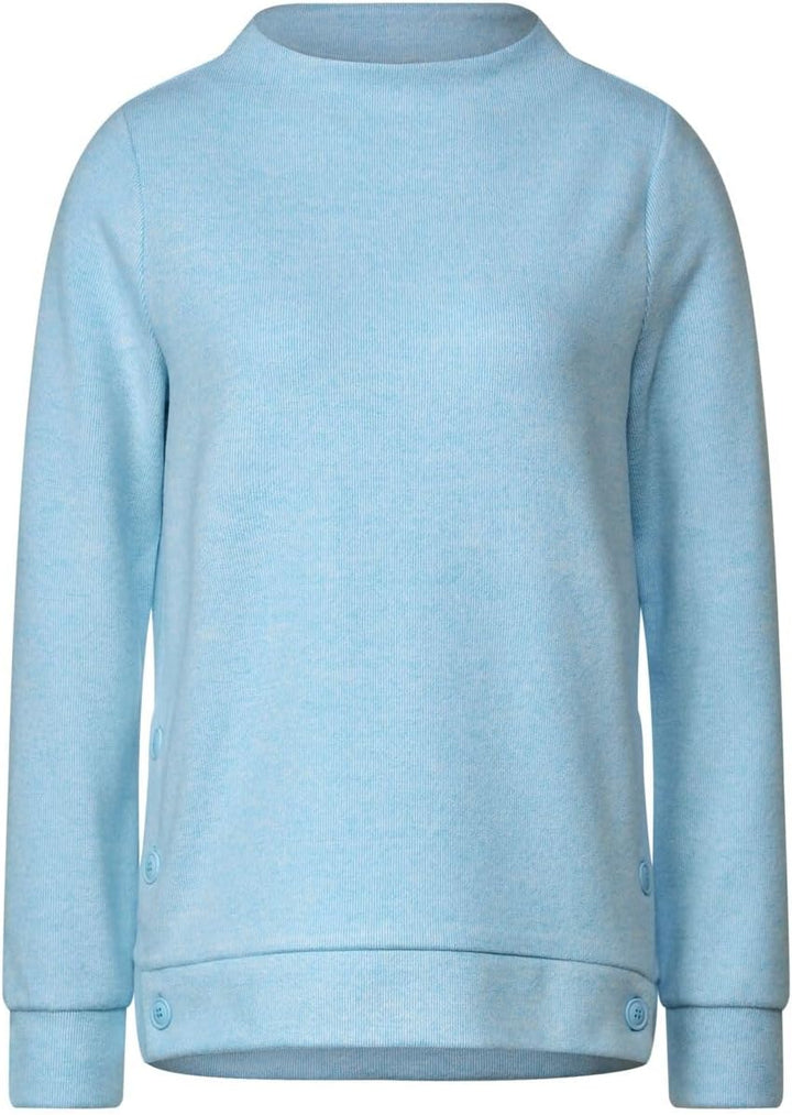 Street One Damen Langarmshirt 38 Light Aquamarine Blue Mel., 38 Light Aquamarine Blue Mel.