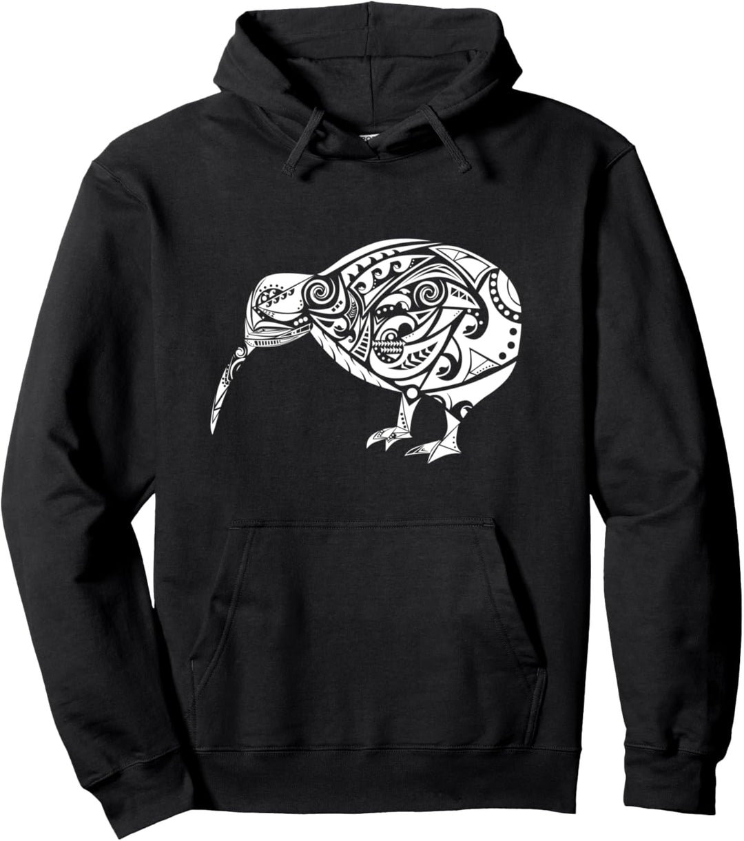 Polynesien Maori Kiwi Vogel White Neuseeland Geschenkidee Pullover Hoodie