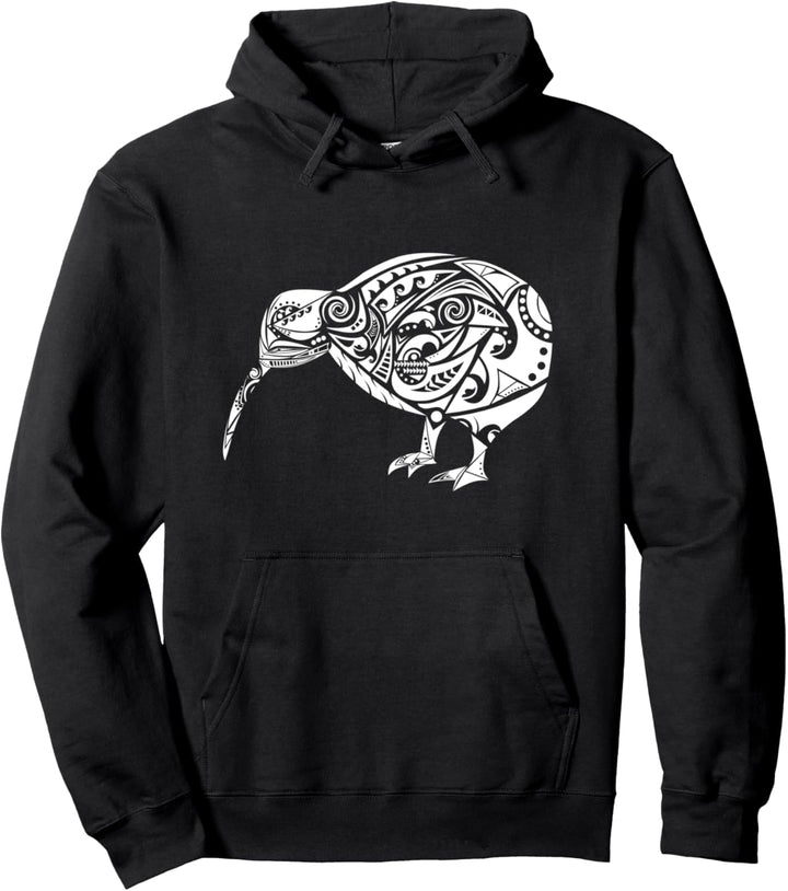 Polynesien Maori Kiwi Vogel White Neuseeland Geschenkidee Pullover Hoodie