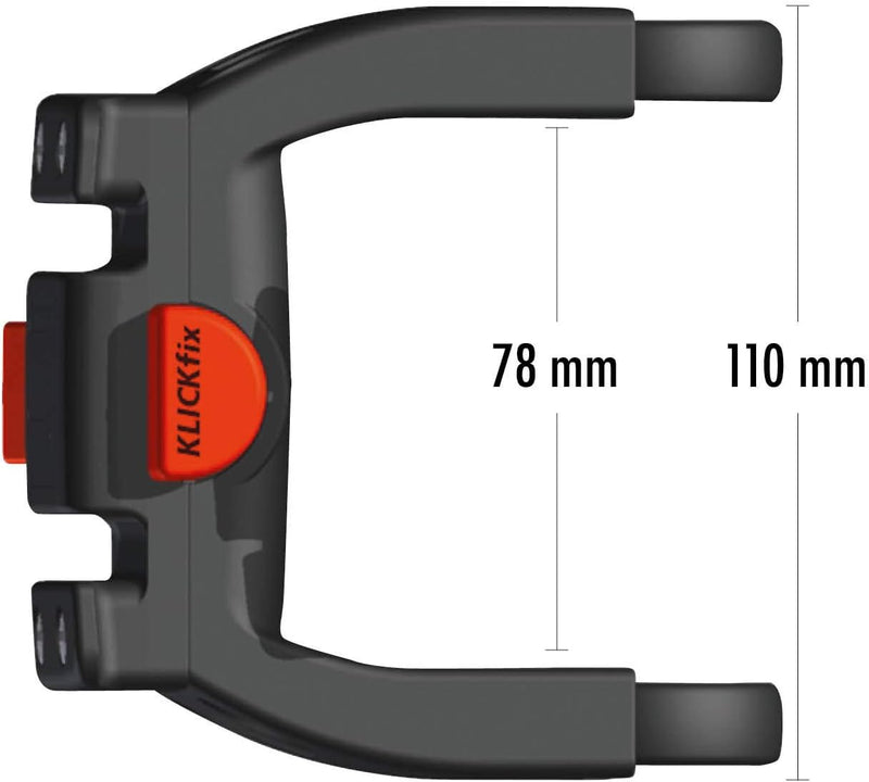 KlickFix House of Goods Lenkeradapter E für E-Bikes mit Displayverpackung, schwarz, universal - pass