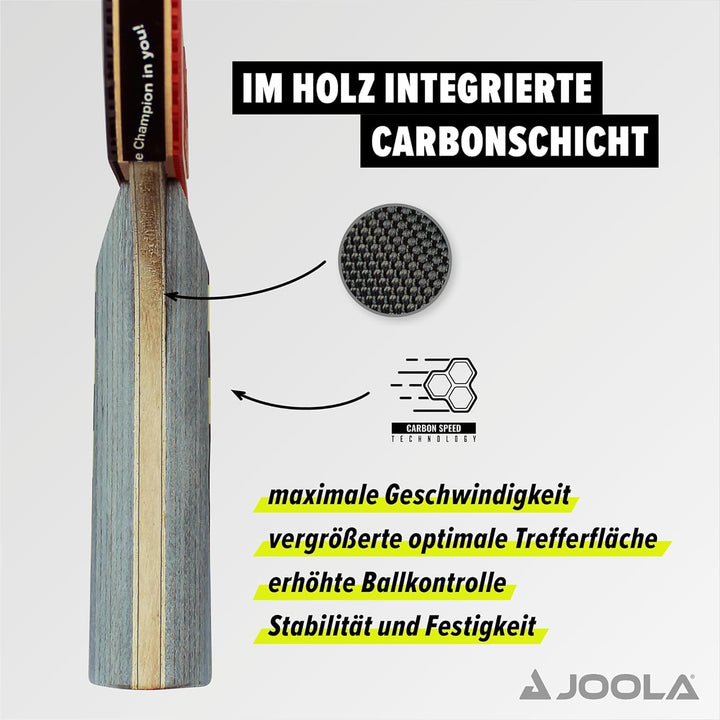 JOOLA Tischtennisschläger Carbon Pro ITTF genehmigter Profi Wettkampf Tischtennis-Schläger Carbon Pr