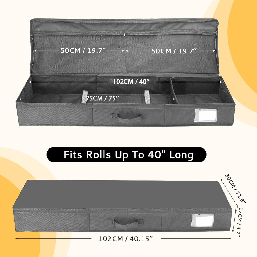 Bloomhüan Geschenkpapier Aufbewahrung - Premium Geschenkpapier Organizer - Wasserdichtes 600D Oxford