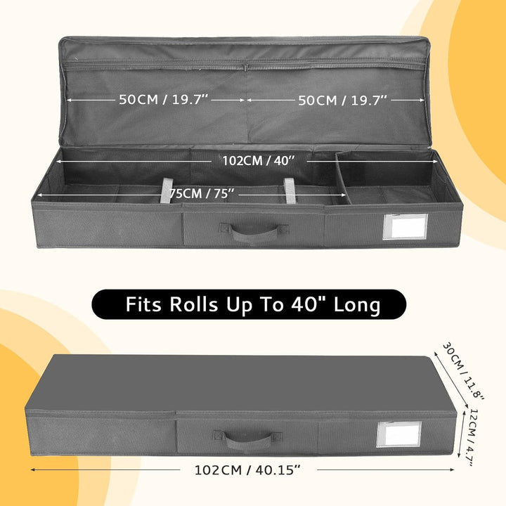 Bloomhüan Geschenkpapier Aufbewahrung - Premium Geschenkpapier Organizer - Wasserdichtes 600D Oxford