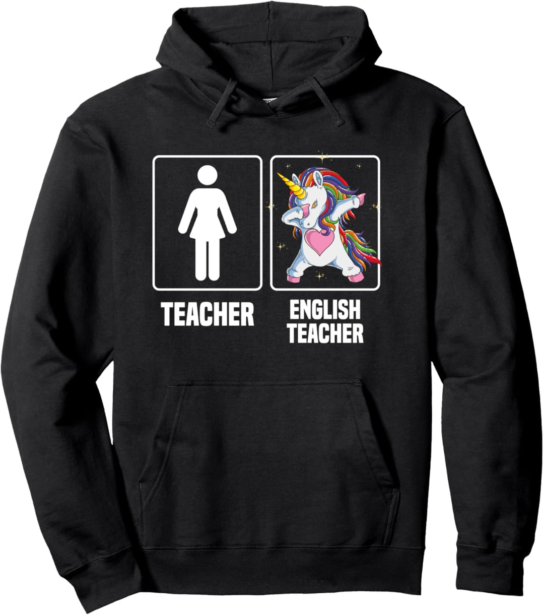 Lustiges Englisch-Lehrer, magisches Tupfen, Einhorn, Geschenk Pullover Hoodie