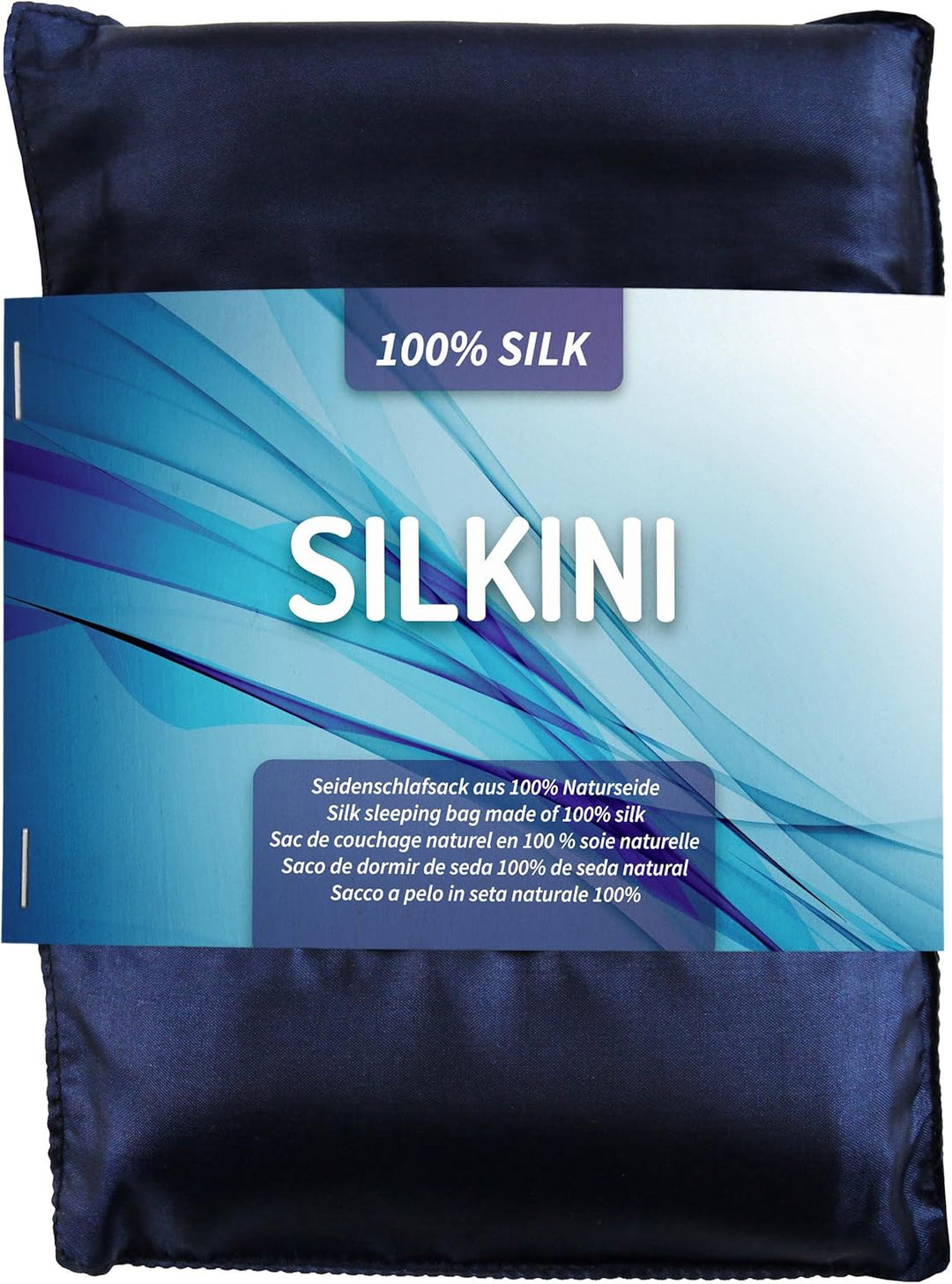 Silkini® - Seidenschlafsack aus 100% Naturseide, Hüttenschlafsack, Inlett, Sommerschlafsack aus echt