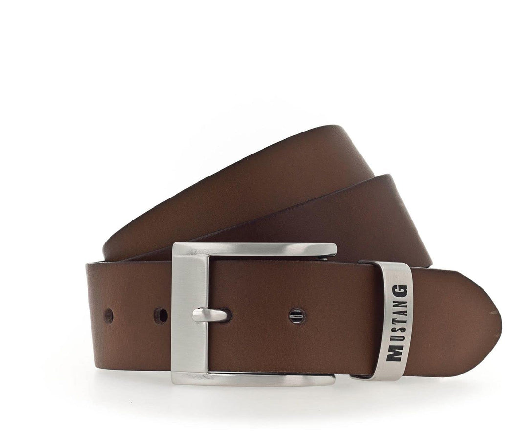 MUSTANG Herren Ledergürtel MG2164L15 40mm Gürtelbreite Schwarz Braun 80-115cm W85 Baileys 0660, W85