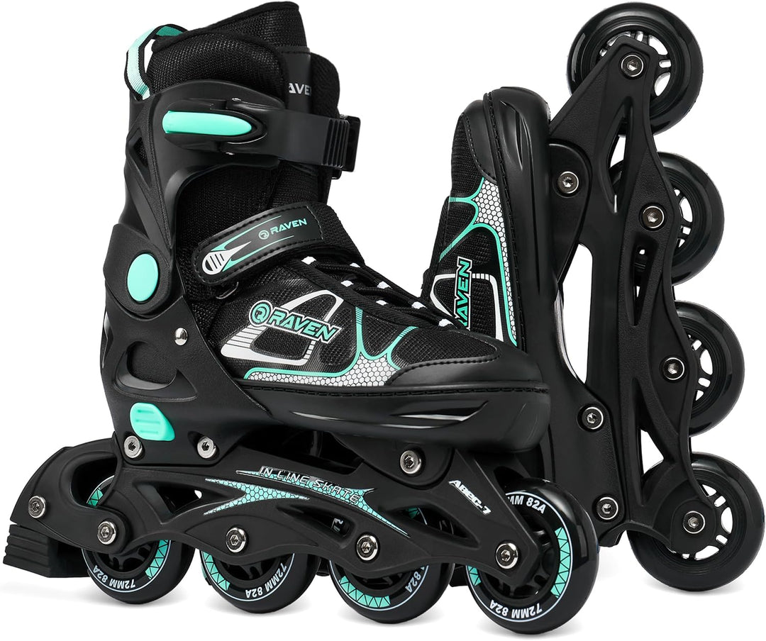 Raven 3in1 Verstellbare Inline Skates Spirit - Inliner Triskates - Rollschuhe - Kugellager Abec7 - S