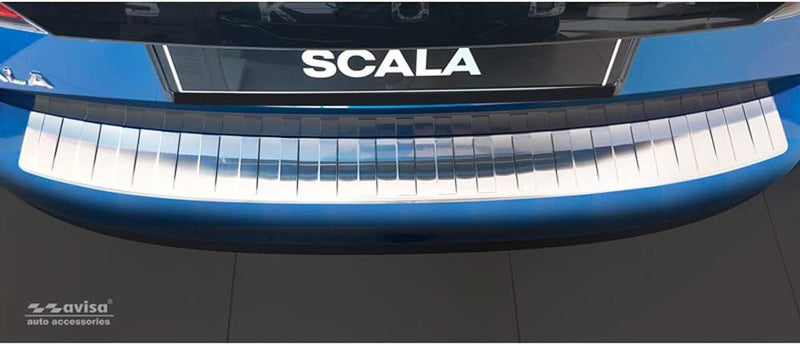 Avisa Edelstahl Heckstossstangenschutz kompatibel mit Skoda Scala 2019- &