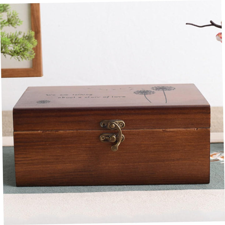 MAGICLULU Holz Aufbewahrungsbox mit Deckel Retro Stil Umweltfreundlich Langlebige Holztruhe für Nähz